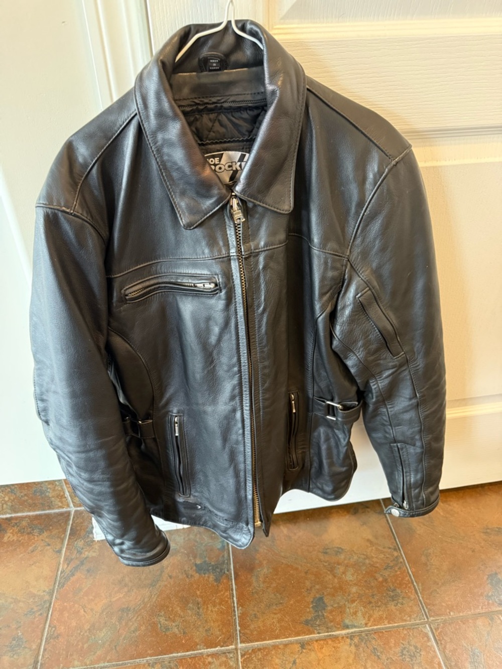 Joe Rocket Ladies Black Leather Bomber Motorcycle Jacket